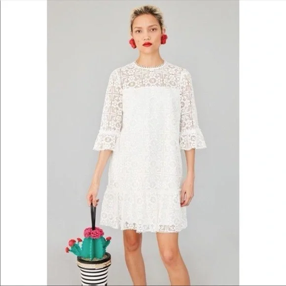 kate spade lace shift dress kate spade | Dresses | Kate Spade Lace Flounce Shift Dress Sz 2